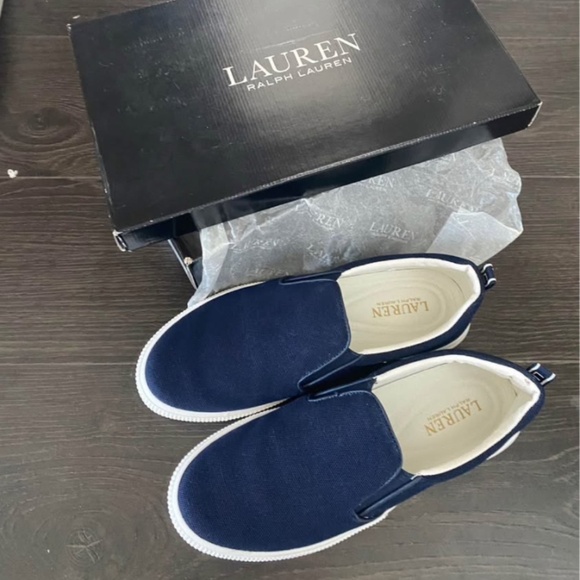 Ralph Lauren Women’s Loafers Denim size 7W with Box - Picture 1 of 3